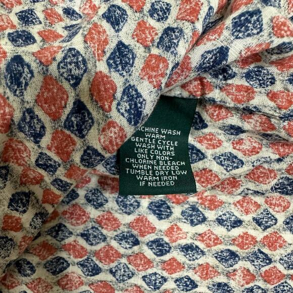 Lauren Jeans Co. Ralph Lauren Vintage Geometric Print Button-Up Shirt - Size M - Picture 10 of 12